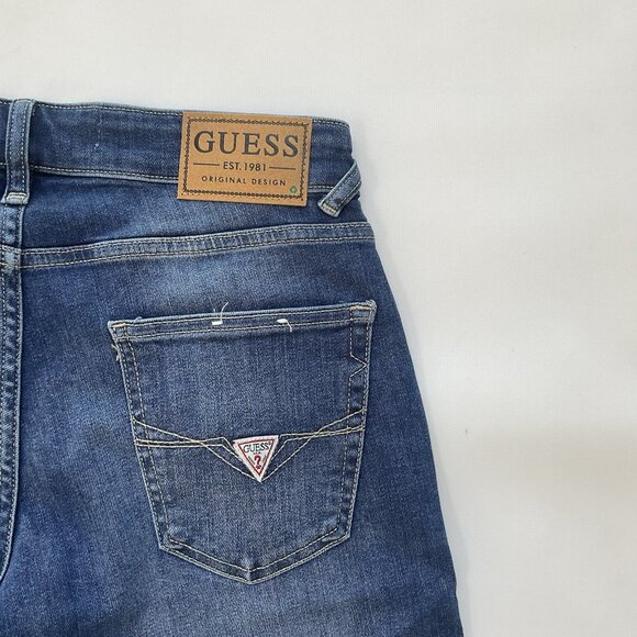 Guess Men's Smart Eco Sony Denim Shorts Med Blue Size 30 - Picture 6 of 10